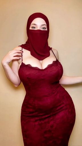Hijabi Arab girls take off their hijabs for a naughty surprise