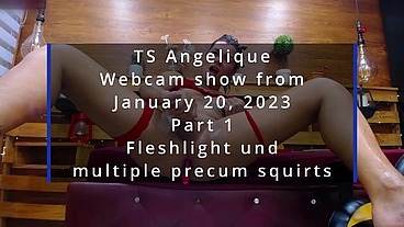 TS Angelique - Webcam show from January 20, 2023 - part 1