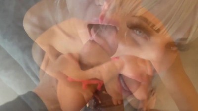 Hot Blonde's Dirty Sloppy Blowjob and Deepthroat Action