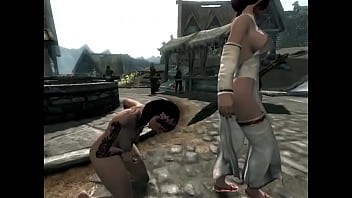 Skyrim | Futa masturbandose por todos los lares.