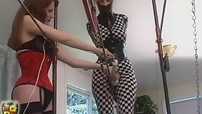 Bondage Doll On Treadmill