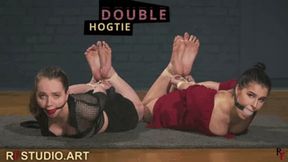 Pandora and Arina - Double Barefoot Hogtie and Ballgags (FULL HD MP4)