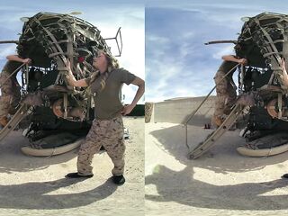This recruit's hiding a large secret underneath her army uniform: her wang