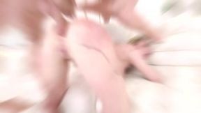 Rough 4on1 manhandle for blonde MILF Dee Williams