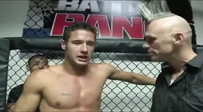 Stacy Adams hops on the winner&#039;s cock in the MMA cage and swallows his cum