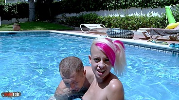 Jesyka Diamond underwater sex in the pool and lazy fucking on the couch