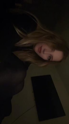 smoking a cig in my nylons