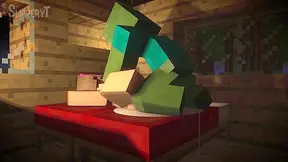 Jenny Overwhelmed by Monster Duo in Minecraft Lust Adventure