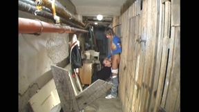 Blond Teen Guy Lolek with Anal Sex in the Basement
