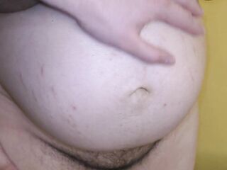 Preggo mother I'd like to fuck wife Milky Mari taking large creampie inside her very hirsute cunt in doggy position position
