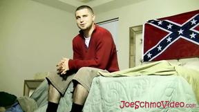 ”Amateur gay dude blown until he cums by mature deviant”