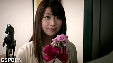 Sensual sex with a real japanese young couple fucking at home