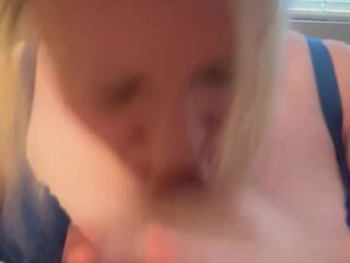 I actually love sucking jock and playing with cum on my giant titties cum watch my OF page for the spunk fountain