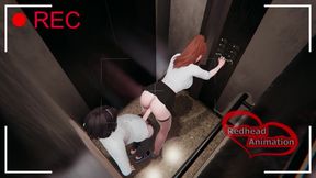 The Ai Camera Catches a MILF and Neighbor Fucking in the Elevator