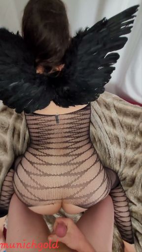 munichgold wet long labia angel gets fucked from behind   Clip 3