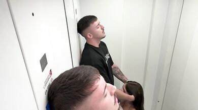 I get HOT in the ELEVATOR and FUCK my best friend until I get the milk out of it