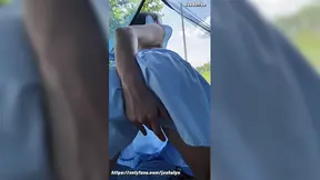 Colombian cutie gives a filthy blowjob outdoors for money