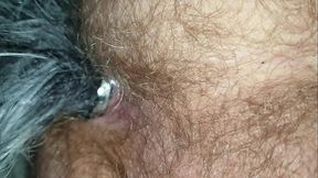 Ball slapping furry butt plug vibe stimulator