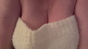 POV Sexy & Juicy Tits Falling Out of Strapless Top. My Natural Tits are Very Fuckable & Very Lickable!