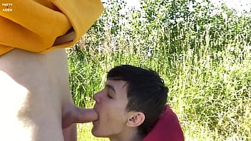 Teen gays Matty and Aiden have fun outdoors