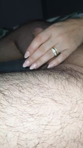Step mom take Step son dick innher hand after she saw his big erection