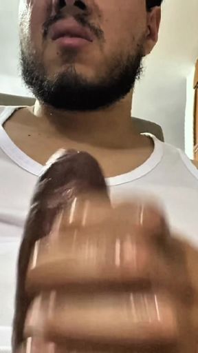palying whit his hairy cock until expel a big load of cum   Clip 1