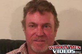 Hairy old amateur jerks off and shoots a load on his belly