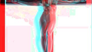 Female Jesus Crucified Naked 2 In 3D