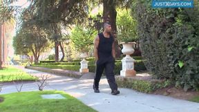 Gay teacher rides his black friend anal with monster cock