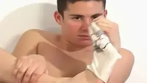 FootFriends.com: College twink Sean in socks tickle