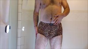 Sexy Bear Dancing in Leopard Print Underwear