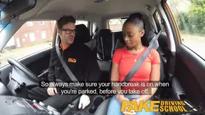 Sex Driving School ebony learner with big tits