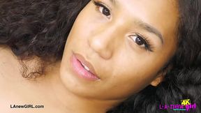 Captivating brunette model shows her sexy body