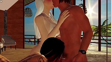 MINHA ESPOSA FICOU  COM  TESAO E ACEITOU FAZER TRISAL COM  OUTRA   3DXCHAT