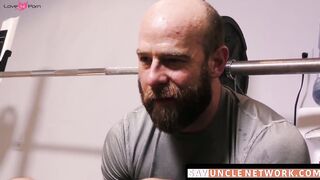 SayUncleNetwork.com - Hairy dad drills his jock stepson after lifting weights in the