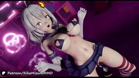 Dynamic Swing Sexy Dance - Kizuna Akari (Shimakaze Cosplay) | MMD R-18 R18