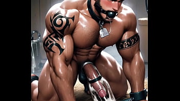 AI Fantasy: Chained Bull Milked Dry