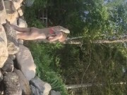 Redneck fun in the mud (Public J/O in woods)