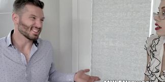 Kyaa Chimera teaches Mike Mancini some naughty office etiquette
