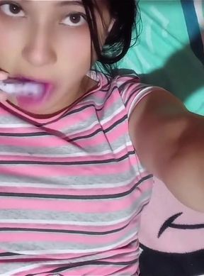 Stepmom Shares Bed with Stepson: Naughty Nighttime Fun! (real Homemade)