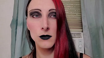 Goth tranny fucks and gapes oiled ass