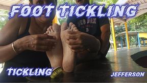 Woman tickles a man in public (T)