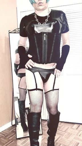 Kandi Kane In Thigh High Boots - Rainbow Rain