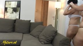 Horny Old Granny Shows Inexperienced Woman How To Eat Pussy!