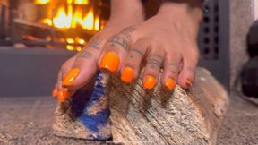 “Wife’s grippers grip the firewood”