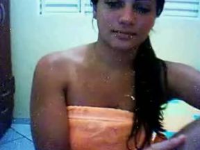 Naturally and serious looking hot like fire bitch in thongs rubs her clit