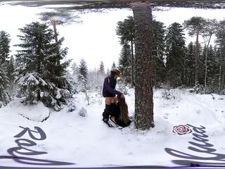 Sex in the winter forest during the time that the snow is falling - RosenlundX - VR 360 - 5,7k 30fps