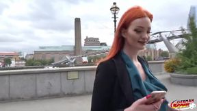 German Scout - Redhead Ginger Zara Durose with Big Tits and Fire Bush Pick up for Casting Fuck