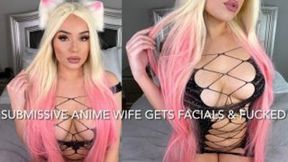 SUB ANIME WIFE GETS FACIALS & FUCKED