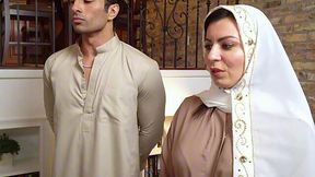 Iraqi Slut Alina Angel Gets Fucked by American Soldier and Iranian Stepson